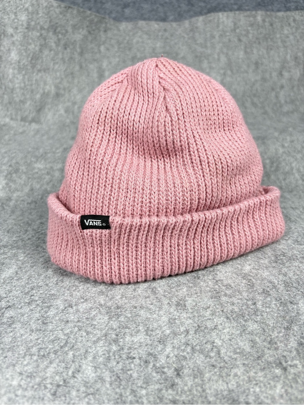 Vans Dusty Pink Rib Knit Cuffed Beanie One Size